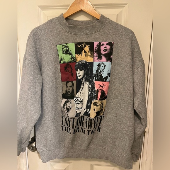 Taylor Swift Tops - Eras Tour Grey Crewneck size M Taylor swift